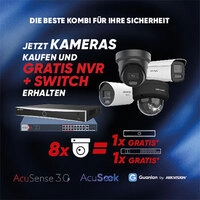 Jetzt Kameras kaufen und gratis NVR + Switch erhalten